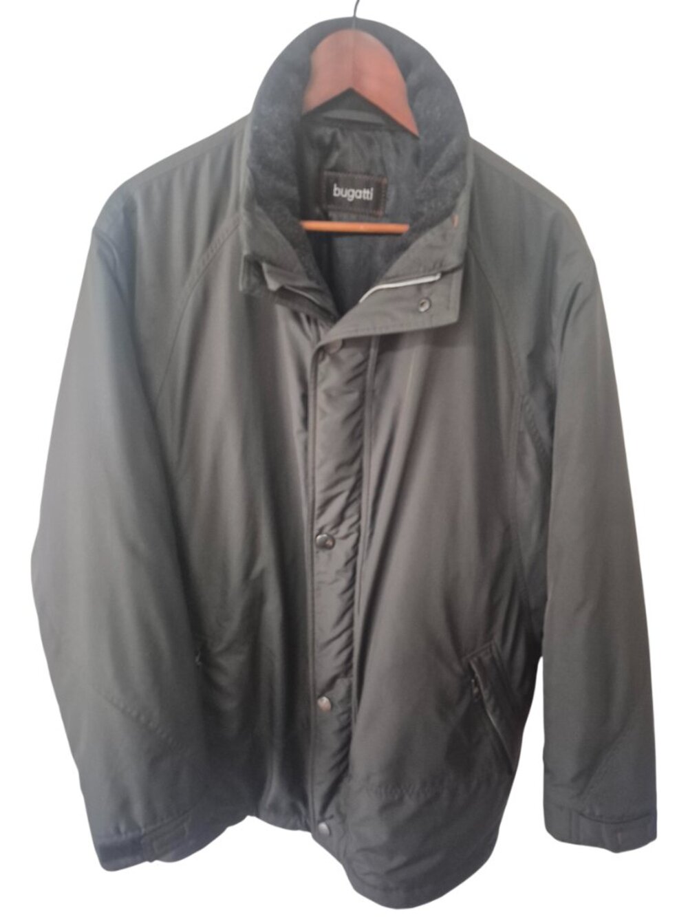 Bugatti Men's 44R Dark Olive Gray Jacket – 100% Polyester